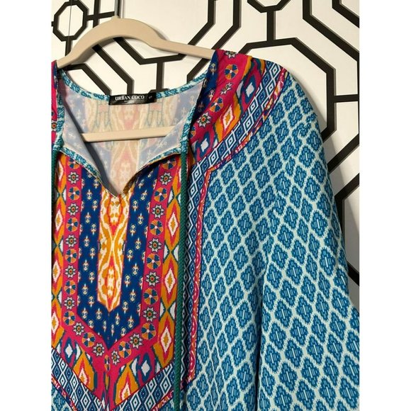 Urban Coco Ladies Vibrant Night Out Vacation Flowy Tunic Ladies Dress SZ Small - Picture 5 of 9